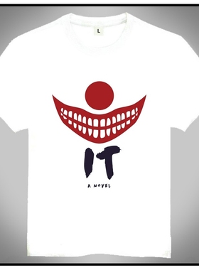 Stephen King's It T-shirt 白色 电影 小丑回魂 T恤 欧美潮流T恤