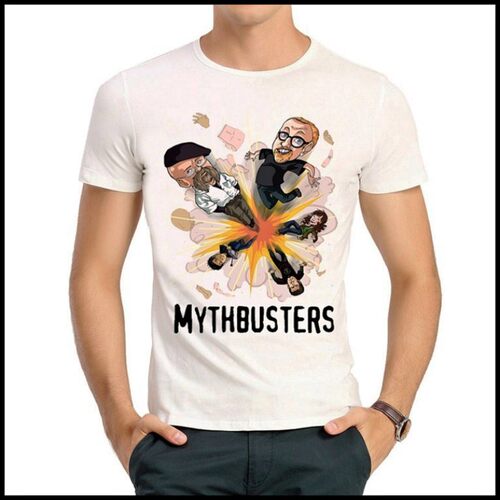 MythBusters T-shirt 白色 短袖 流言终结者 T恤 动漫 T恤男女