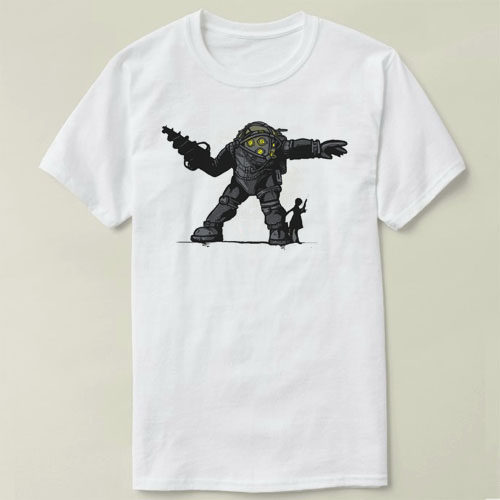 Bioshock  DADDY 生化奇兵 video game Tee Shirt圆领 定制T恤