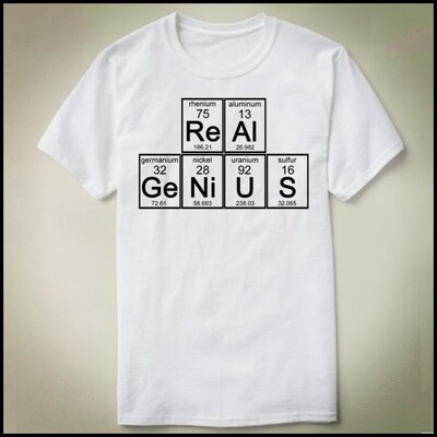 Chemistry 化学 Elements of a Real Genius  Tee T-Shirt T恤