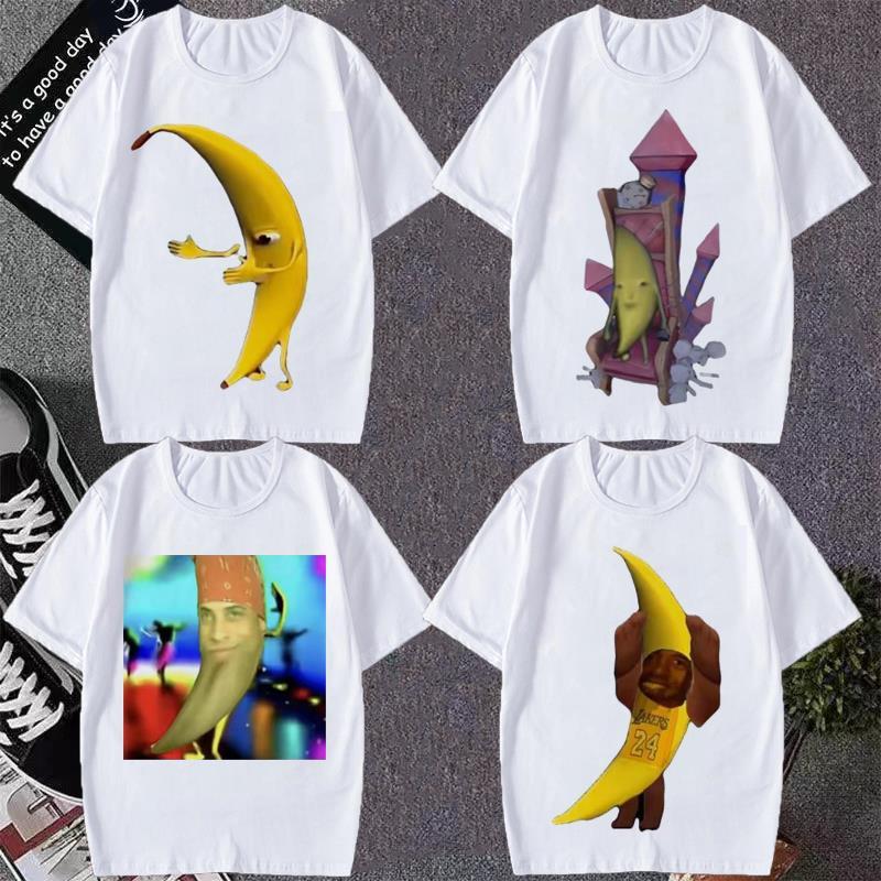 鬼畜大香蕉男女短袖t恤一条大香蕉表情包恶搞沙雕学生上衣半袖t夏