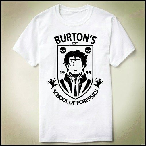 Tim Burton 蒂姆 伯顿School of Forensics 定制 Tee T-Shirt T恤