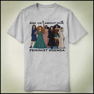 ASK US ABOUT OUR Feminist Agenda 定制 Tee T-Shirt T恤 成人