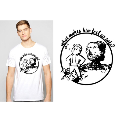 Fallout 4 vault boy辐射4T-Shirt男女T恤班服定制TEE圆领 12