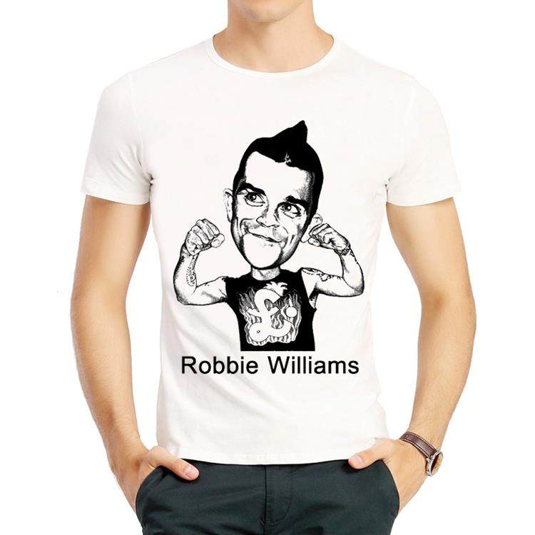 罗比威廉姆斯T恤春季圆领印花短袖衣服男Robbie Williams T-shirt