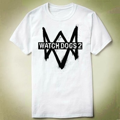 Watch Dogs 2看门狗2Tee Shirt圆领-定制电玩游戏T恤成人 1