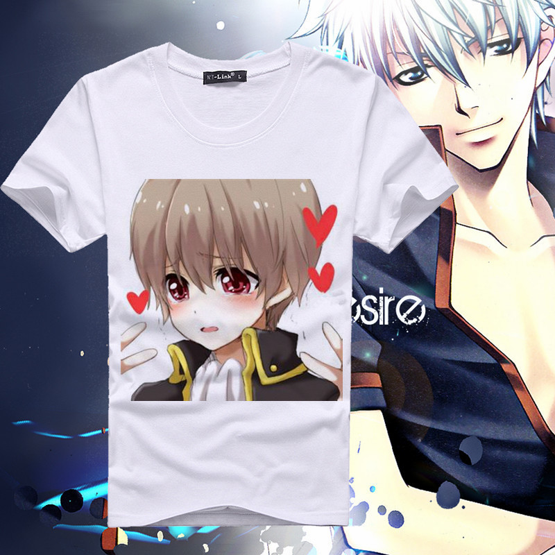 超萌总悟 银魂动漫短袖 可爱T恤 Q版打底真选组动漫服装 衣服