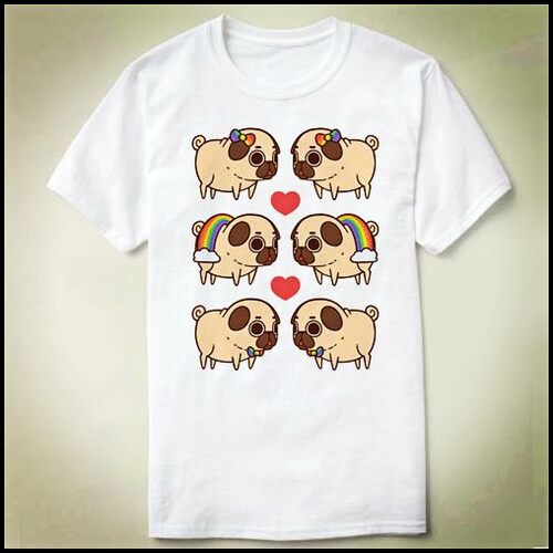 ProudPugPridePuglie上衣文化衫DIYTeeT-ShirtT恤衣服