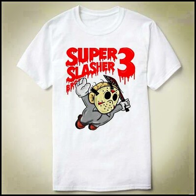 Super Mario Jason Voorhees Friday 13th弗莱迪杰森T-Shirt  T恤