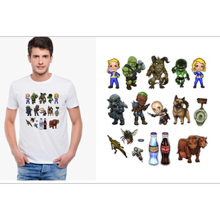 Fallout4vaultboy辐射4T-Shirt成人T恤班服上衣TEE圆领衣服13