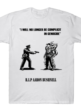 RIP Aaron Bushnell巴勒斯坦free Palestine亚伦布什内尔t恤衣服