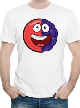 红球闯关T恤衫白色游戏短袖春秋质感衣服男女 Red Ball 4 t-shirt