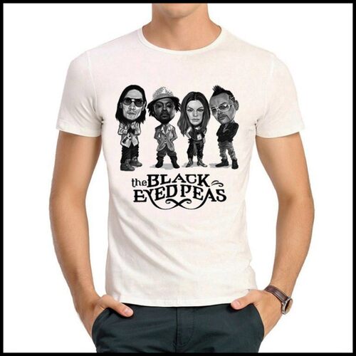 Black Eyed Peas T-shirt 黑眼豆豆 T恤 白色 短袖 黑眼豆豆 T恤