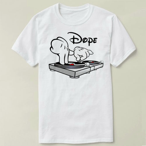 Dope - Cartoon DJ Hands   个性   定制 DIY Tee T-Shirt T恤