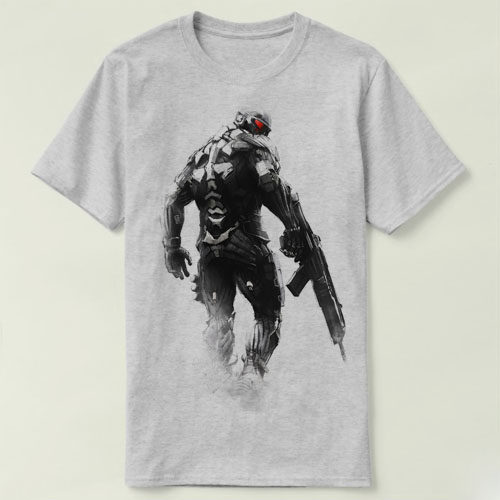 Crysis 3 Tee video GAME Shirt 孤岛危机3 圆领  定制T恤
