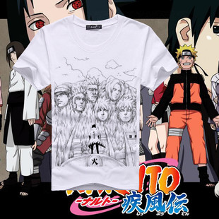 多款 火影忍着T恤 晓组宇智波佐助鼬 唯美可爱Q版 衣服 动漫鬼鲛短袖