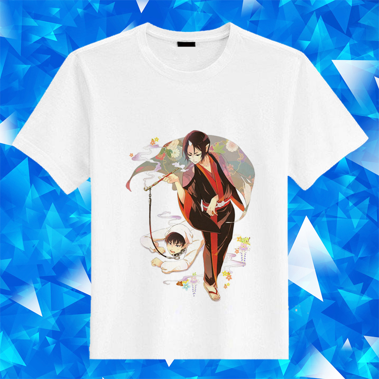 鬼灯的冷彻T恤 DIY定做 男女生衬衫 卡通游戏动漫长短袖 圆领同人