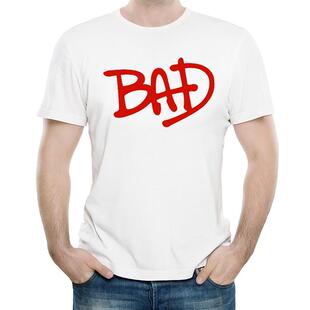 迈克尔杰克逊T恤白色短袖MJ图案衣服男女Michael Jackson T-shirt