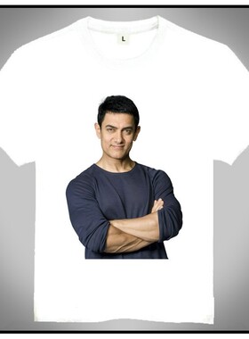 AamirHussainKhanT-shirt白色短袖阿米尔汗T恤潮流T恤8