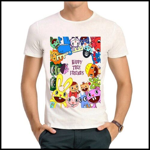 Happy Tree Friends T-shirt 欢乐树的朋友们 T恤 白色 动漫 T恤