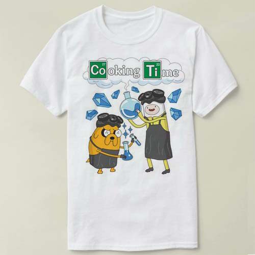 Breaking Bad Adventure Time 探险活宝绝命毒师DIY Shirt T恤