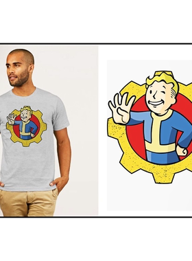 Fallout4vaultboy辐射4T-Shirt美T恤班服上衣TEE圆领衣服5