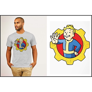 Fallout4vaultboy辐射4T-Shirt美T恤班服上衣TEE圆领衣服5