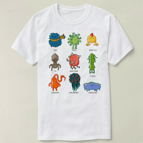 Biology 生物 Virus T4  定制男女Tee T-Shirt T恤