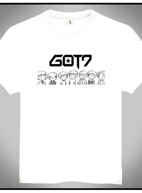 GOT7T-shirt白色短袖GOT7T恤订制T恤欧美潮流T恤上衣