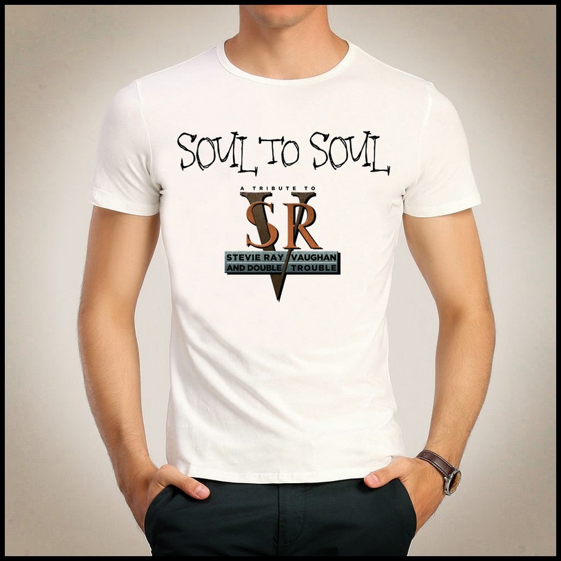 StevieRayVaughanT-shirt德克萨斯洪水T恤白色短袖T恤衫