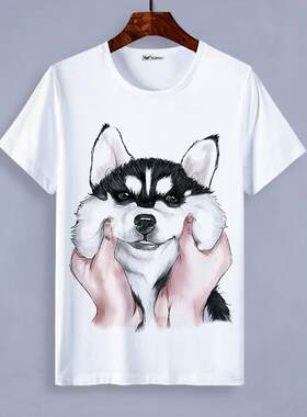 哈士奇表情包衣服夏季单
