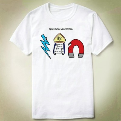 Physics 物理 Maxwell Unifies -定制Science tee T-Shirt T恤