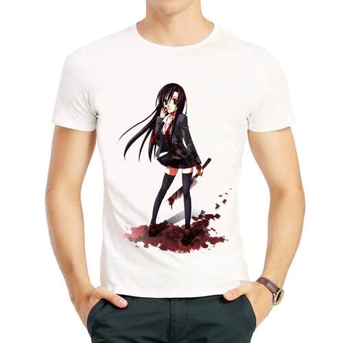 日在校园T恤白色短袖 春季儿童大人衣服男女 School Days T-shirt