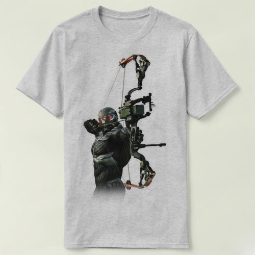 Crysis 3 Tee video GAME Shirt 孤岛危机3 圆领   定制T恤