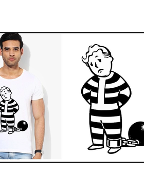 Fallout4vaultboy辐射4T-Shirt成人T恤班服上衣TEE圆领上衣23