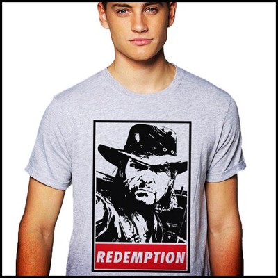 red dead redemption2荒野大镖客Tee-Shirt成人T恤定制圆领包邮q