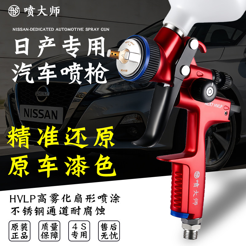 日产汽车喷油漆专用喷枪HVLP高雾化气动喷枪钣金环面油保喷漆枪抢
