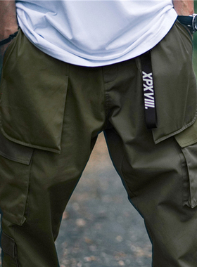 XPX 周柏豪 MULTI-BIG POCKETS PANTS 大口袋军事工装休闲裤长裤