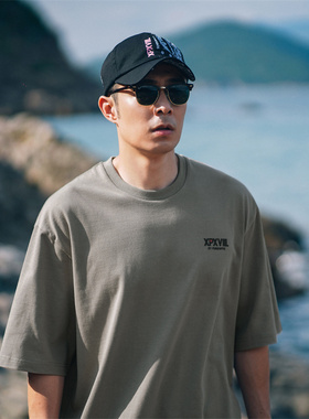 XPX 周柏豪 SMALL XPXVIII. LOGO 简约团队英文印花短袖T恤