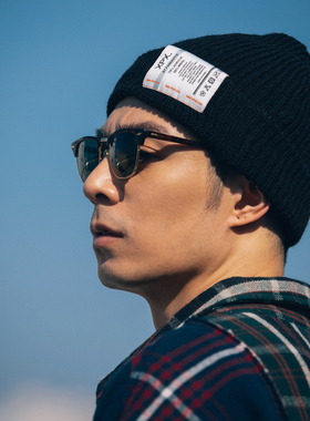 XPX 周柏豪 BIG TAG LABEL WOOL BEANNIE 厚针织毛线帽