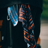 XPX 周柏豪 12周年限定蝎子图文团队logo百搭方巾