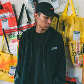 周柏豪 军事元 PARKER XPX SWEAT JACKET 素燕尾剪裁超长款 外套