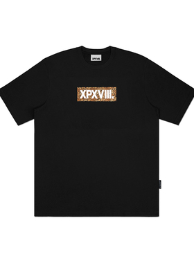 XPX 周柏豪 动物条纹图案团队LOGO短袖T恤