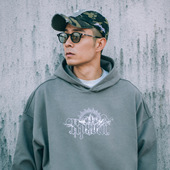 XPX 周柏豪 天使图案团队字母印花连帽卫衣