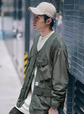 XPX 周柏豪MULTI POCKETS WITH PATCHES ARMY JACKET多口袋薄夹克