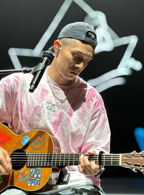 XPX 周柏豪 BOX LOGO BRUSH STROKE 手工油刷渐变色设计短袖T恤