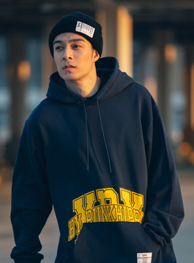 XPX 周柏豪 CRACKED XPXVIII. PRINT 团队字母裂纹印花连帽卫衣