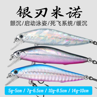 银刃浮水米诺悬浮死飞远投路亚假饵淡水翘嘴鲈鱼鳜鱼通杀鱼饵套装