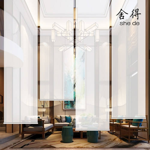 卷帘办公室卷帘调节光线隔断禅意