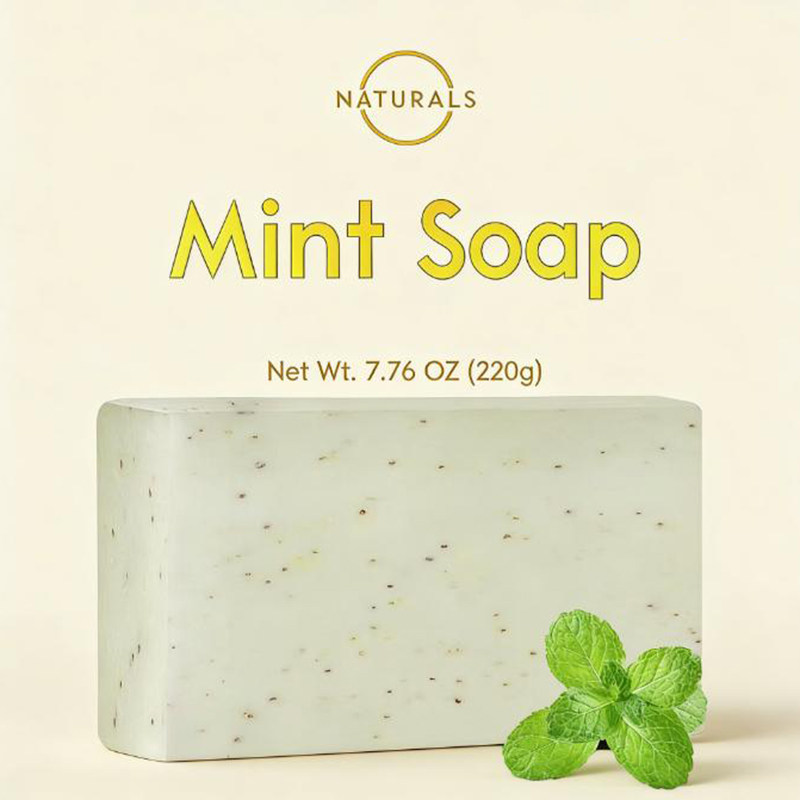 O NATURALS 男士薄荷磨砂沐浴皂 去角质 洁面沐浴洗发多用皂 220g